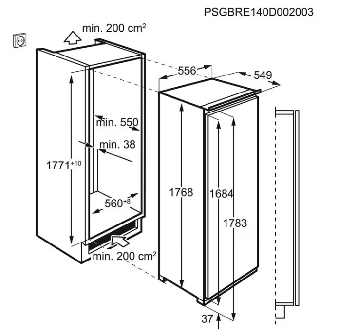 Refrigerator AEG SKE818F1DC